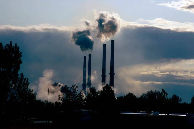 Smoke stacks in Montana, where a major climate change lawsuit has begun