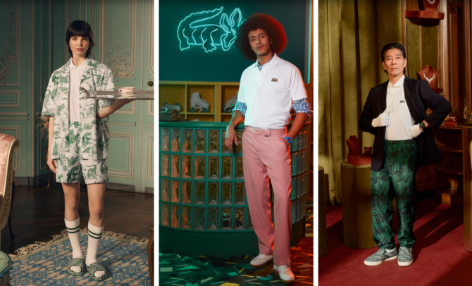 imagery from the Netflix/Lacoste collection