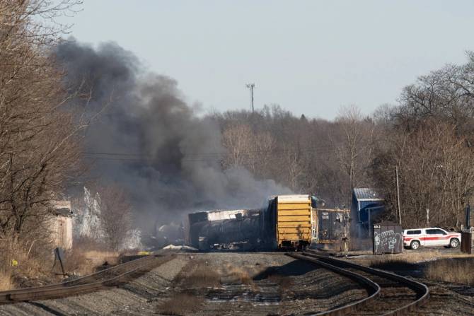 Train derailed in East Palestine, Ohio