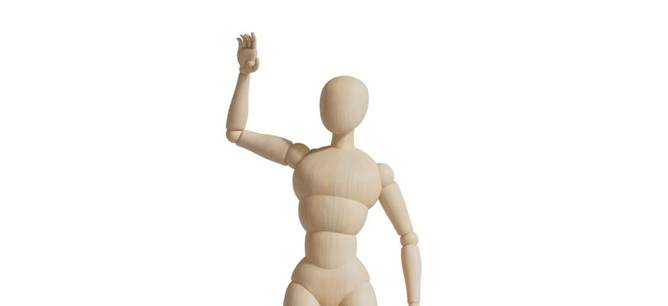 Cartwheel figure waving