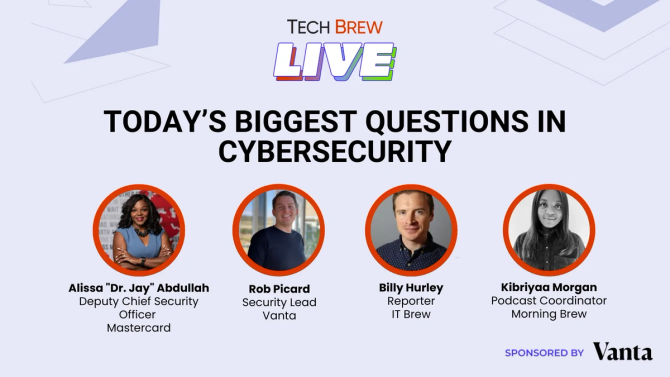 Tech Brew's cybersecurity event image