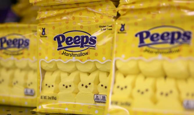 Peeps Easter candy in retail grocery store