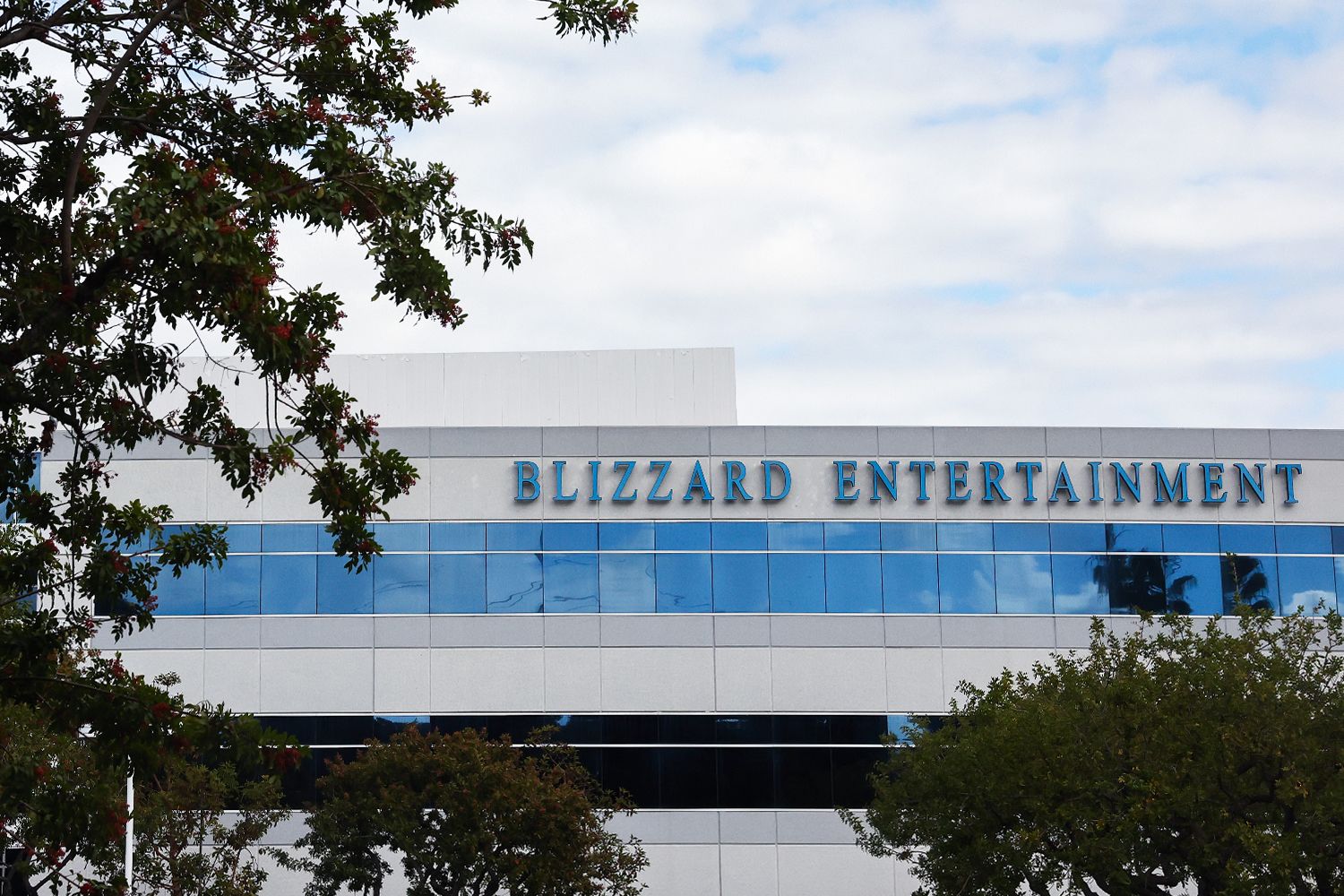 The Blizzard Entertainment campus is viewed on January 18, 2022 in Irvine, California