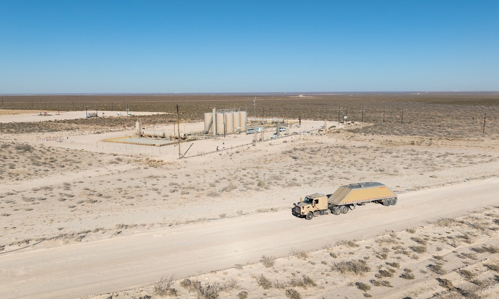 A Kodiak autonomous truck in Texas's Permian Basin.