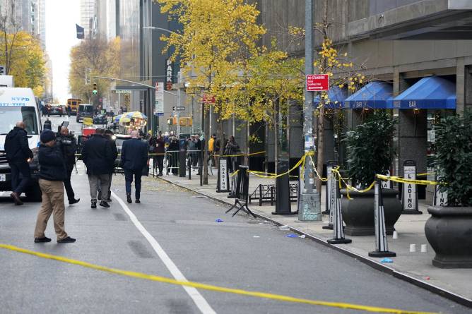 crime scene in midtown manhattan