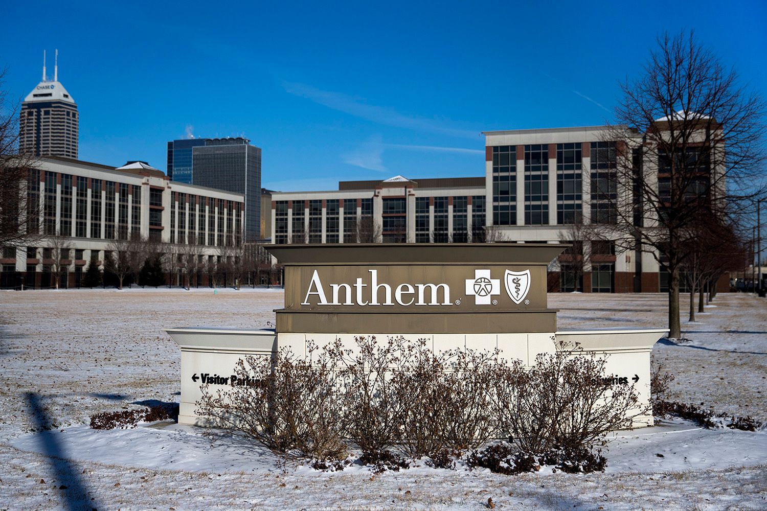 Anthem Health Insurance facility on February 5, 2015 in Indianapolis, Indiana.
