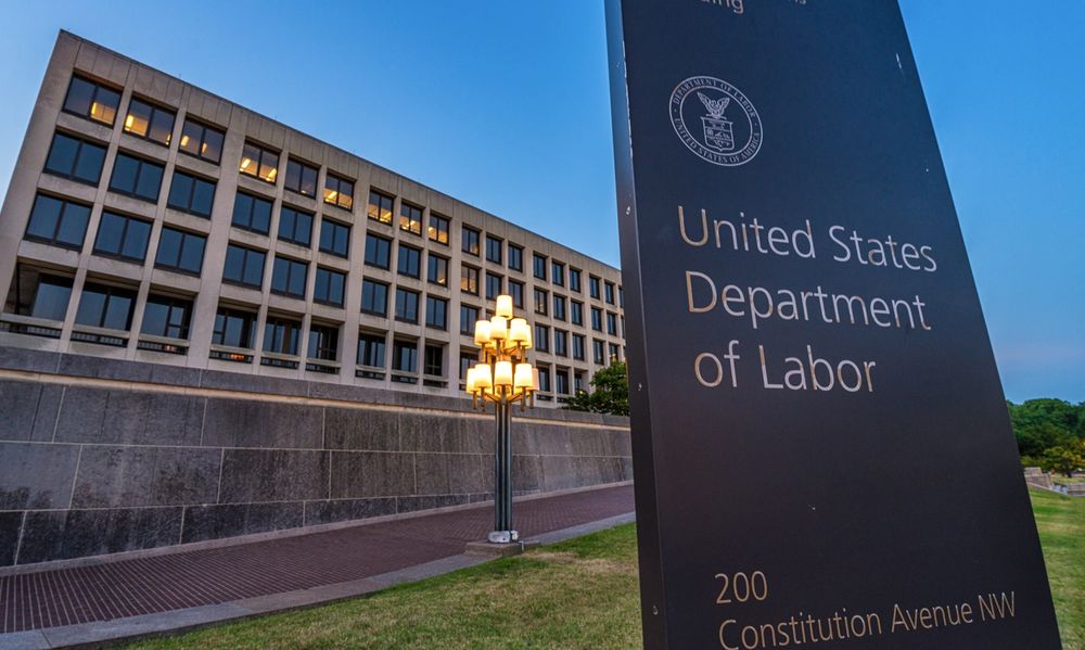 The exterior of the Department of Labor headquarters.