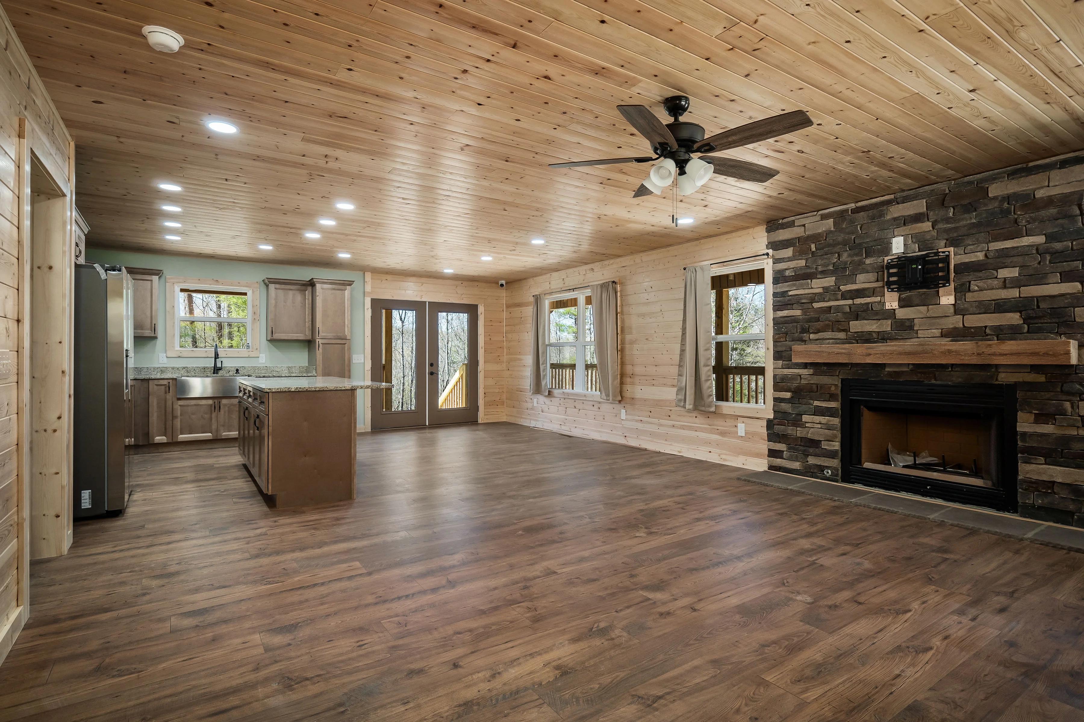 Inside of wooden home