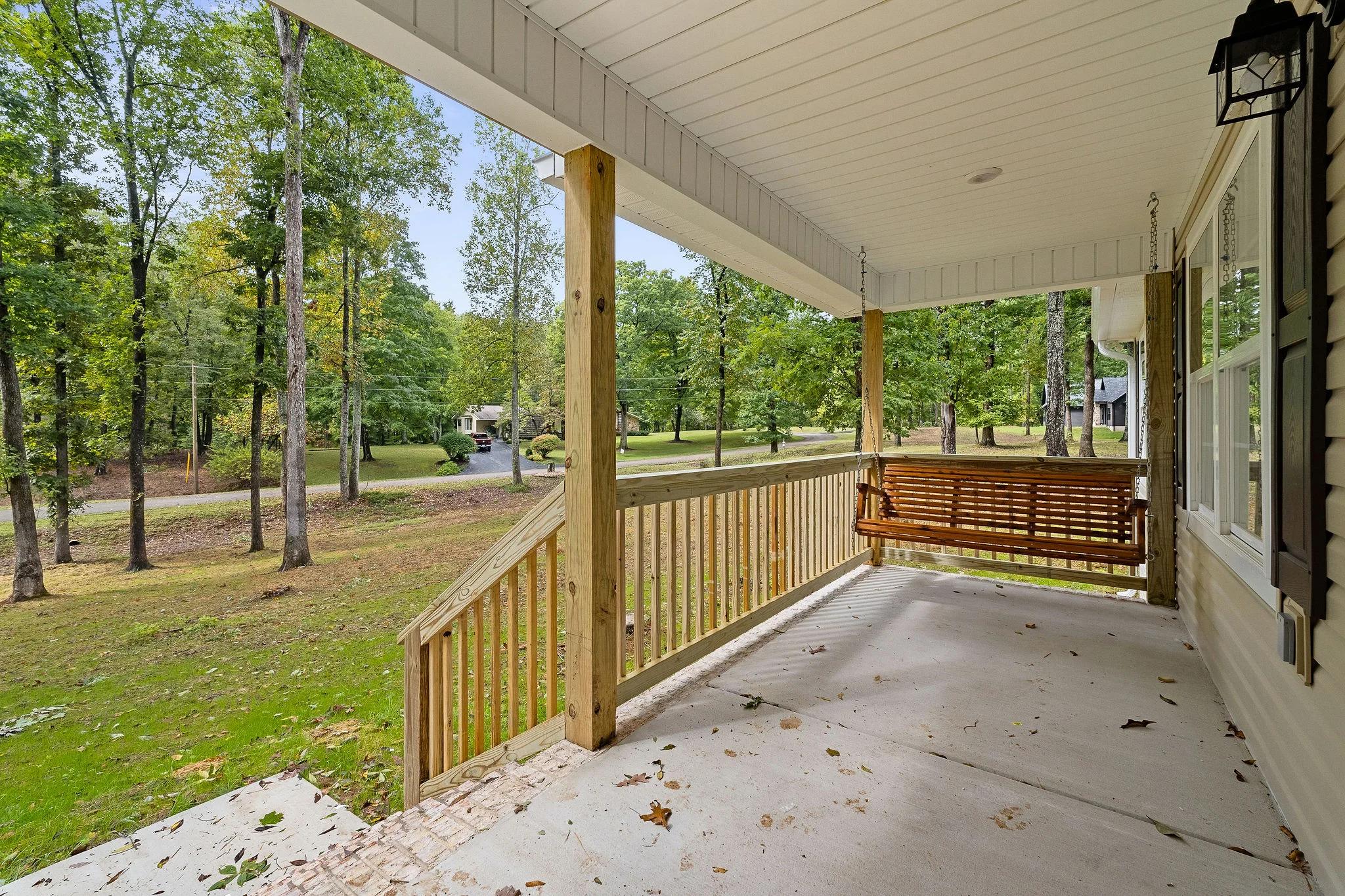 View from porch looking into yard