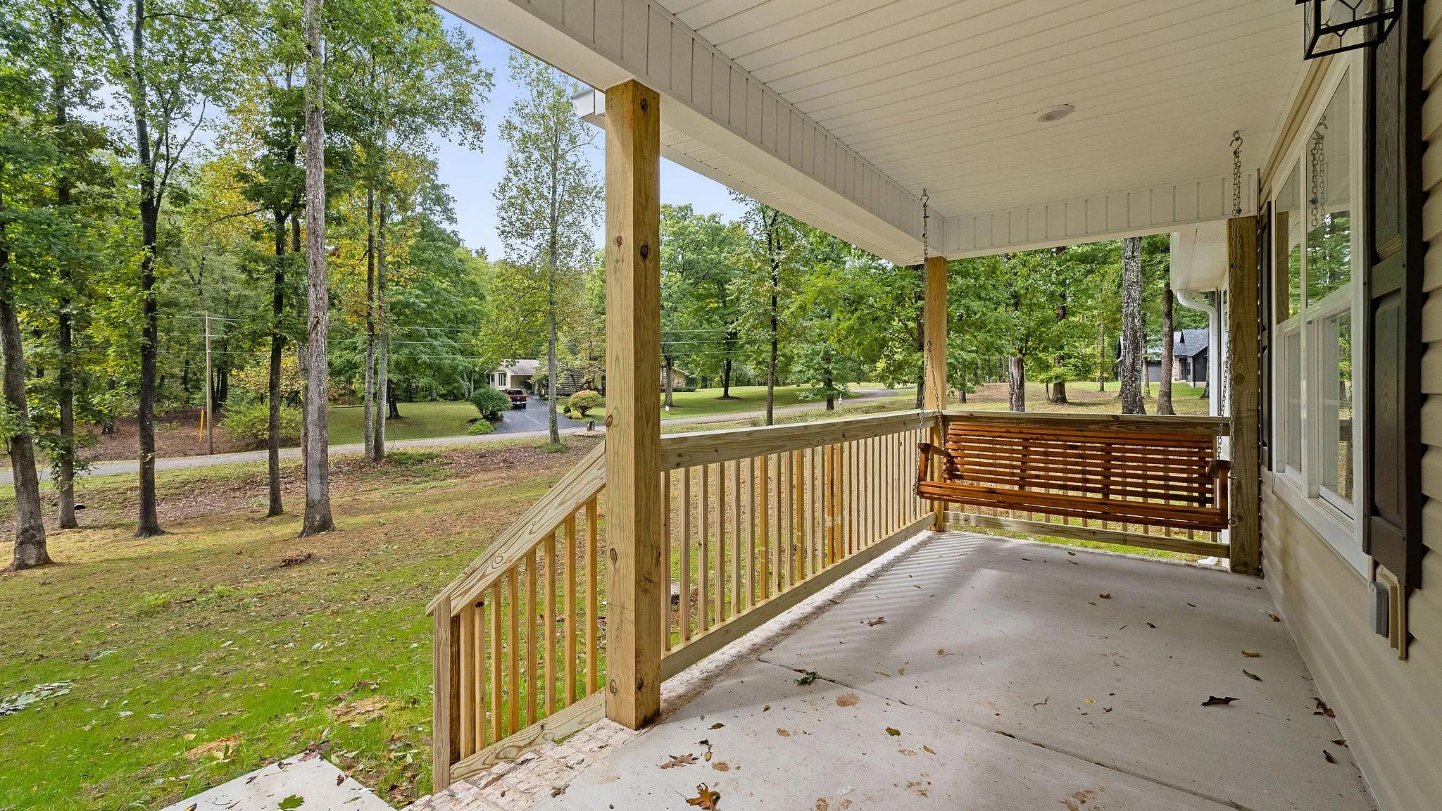 View from porch looking into yard