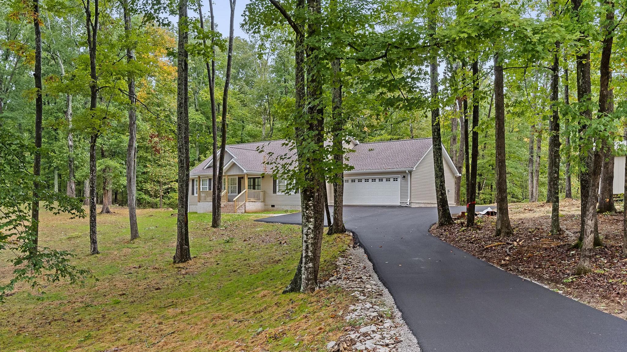 Home built on sloped land