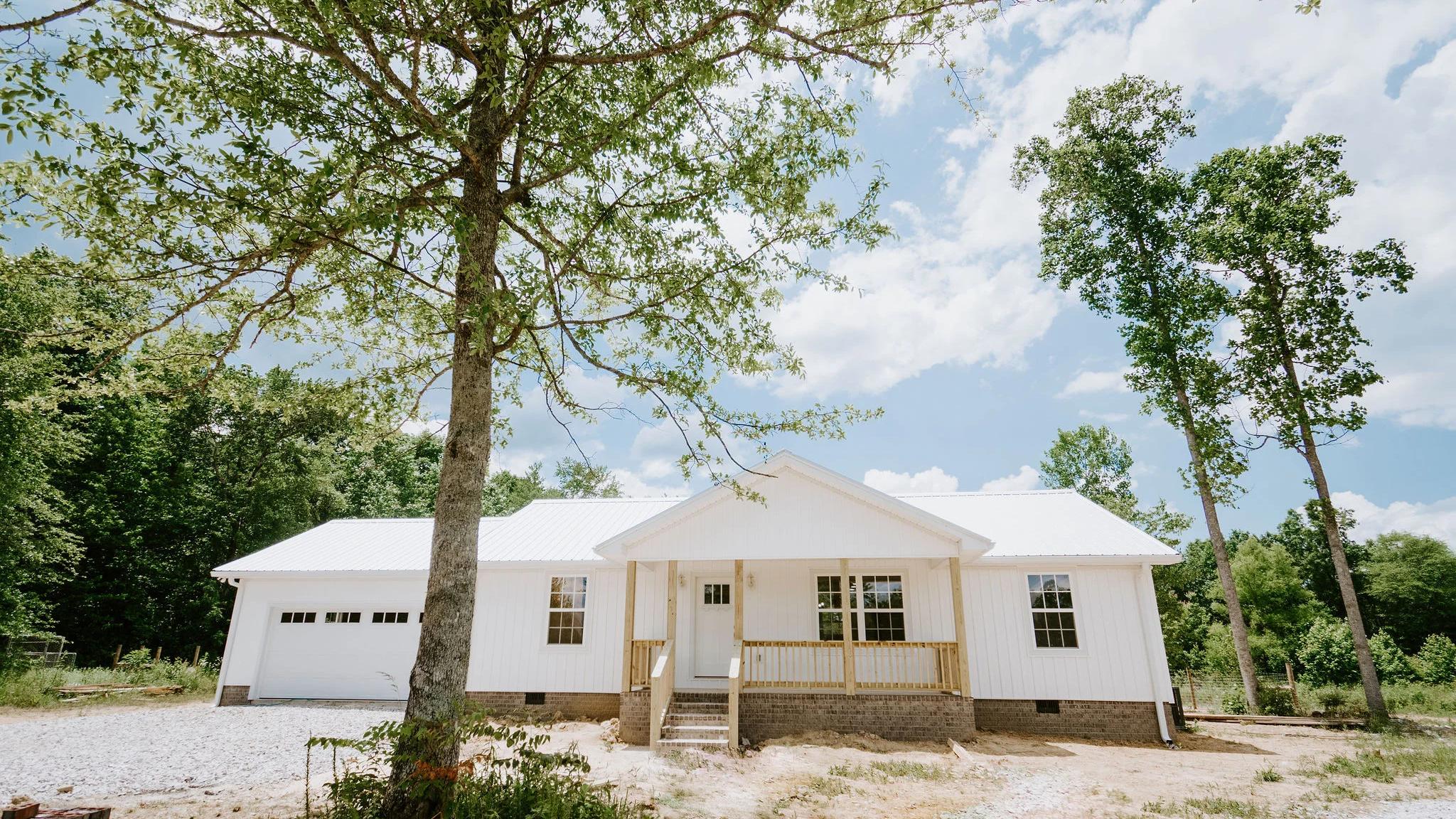 Outside of a white home