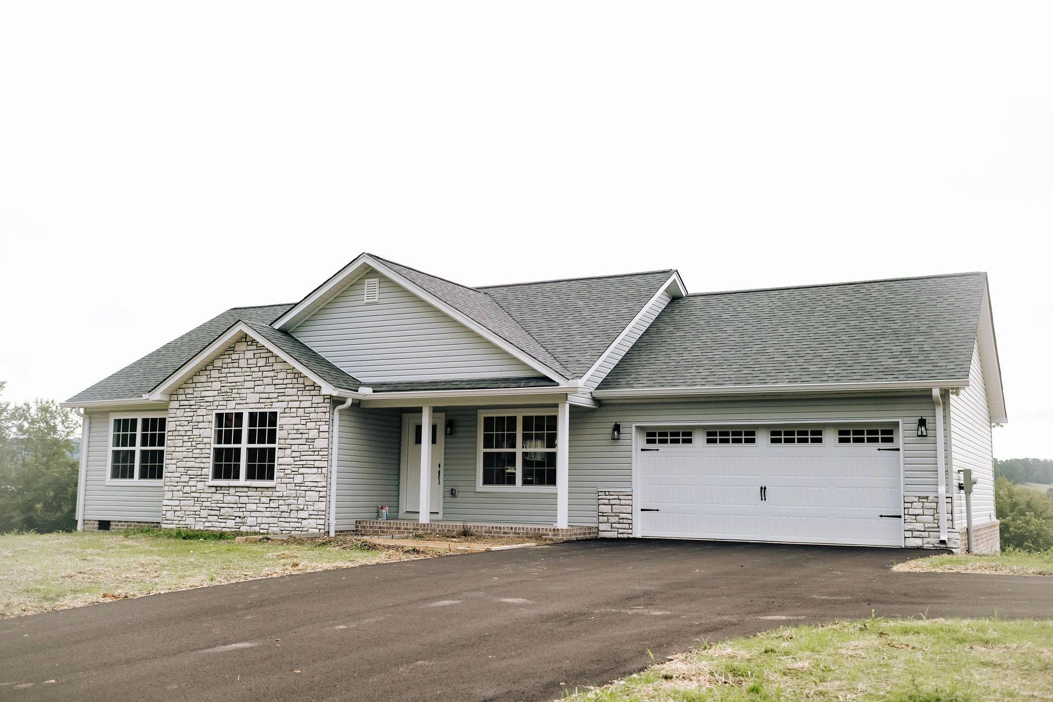 Newly built home from outside