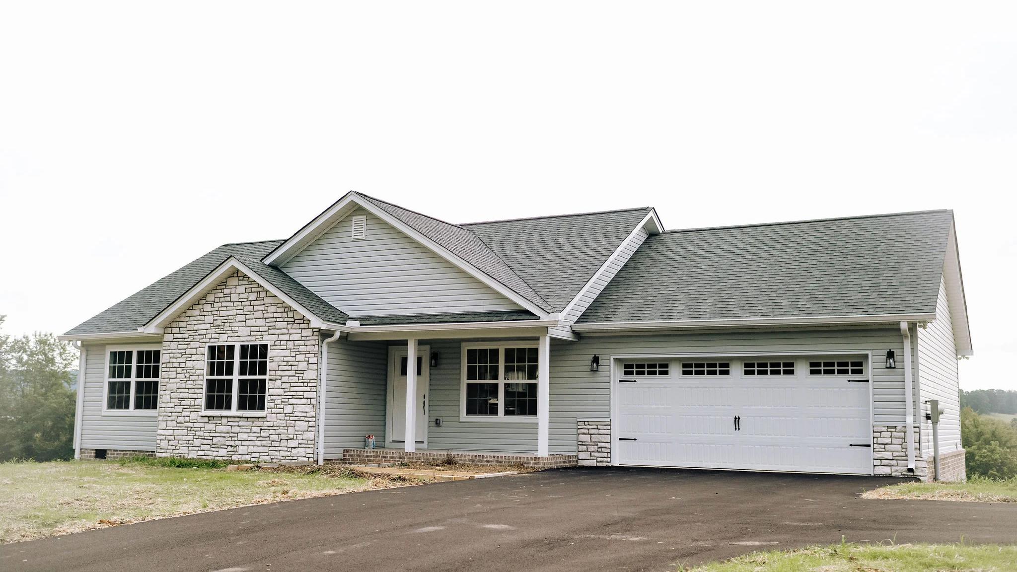 Newly built home from outside