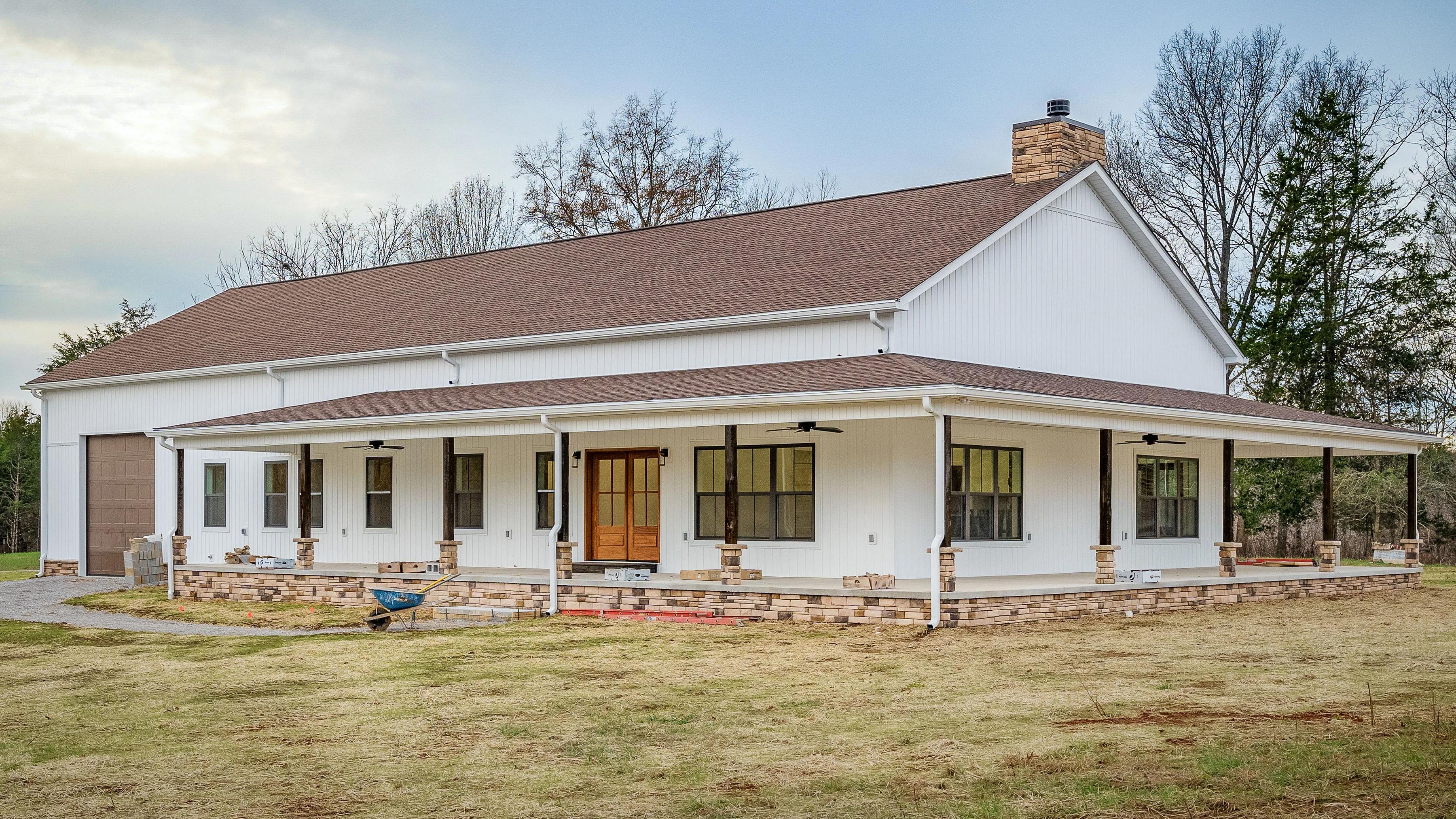 Custom barndominium style home