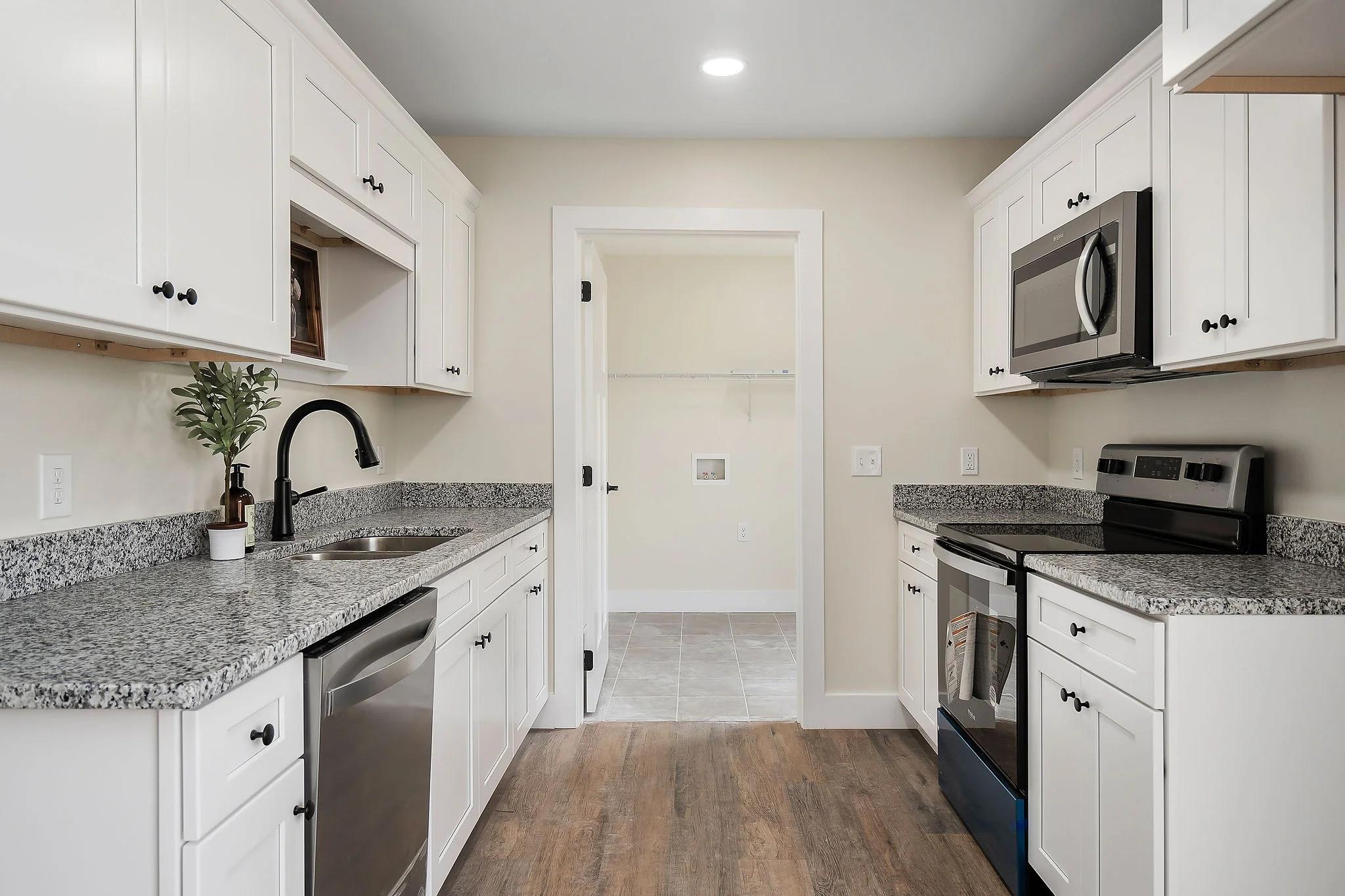 Side view of kitchen