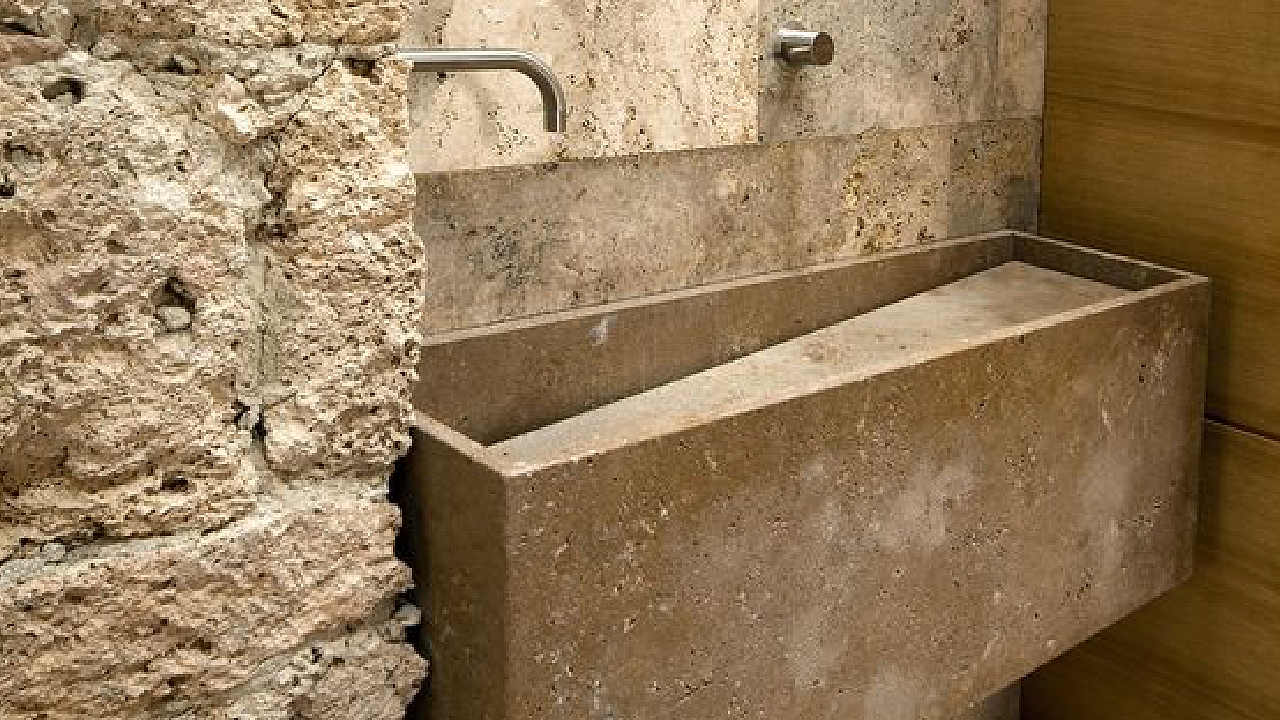 Bacha de Baño Mármol Travertino — Travertino