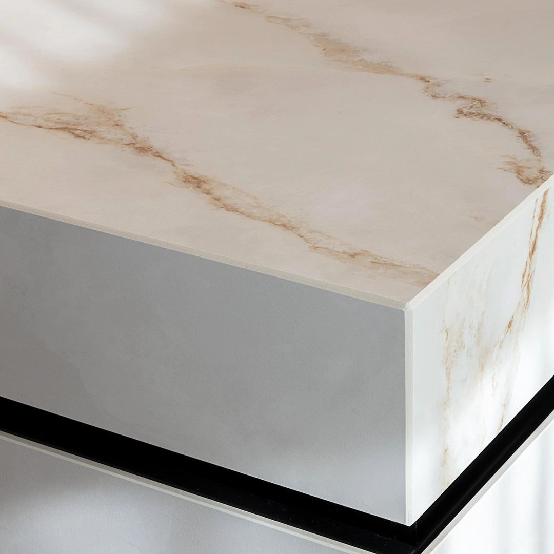 Purastone prima – Onyx White — el material en un ambiente
