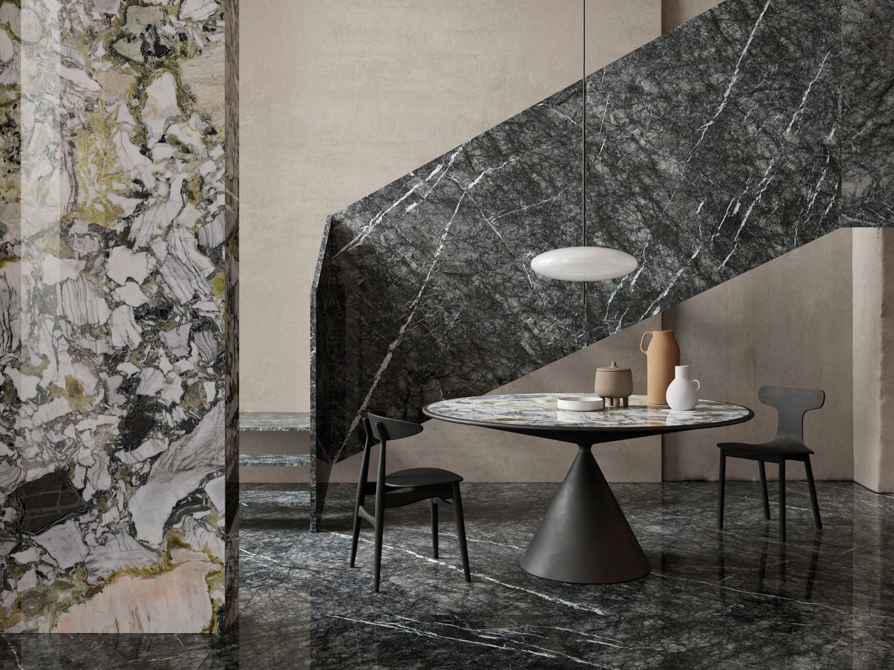 Mármol – Grigio — el material en un ambiente
