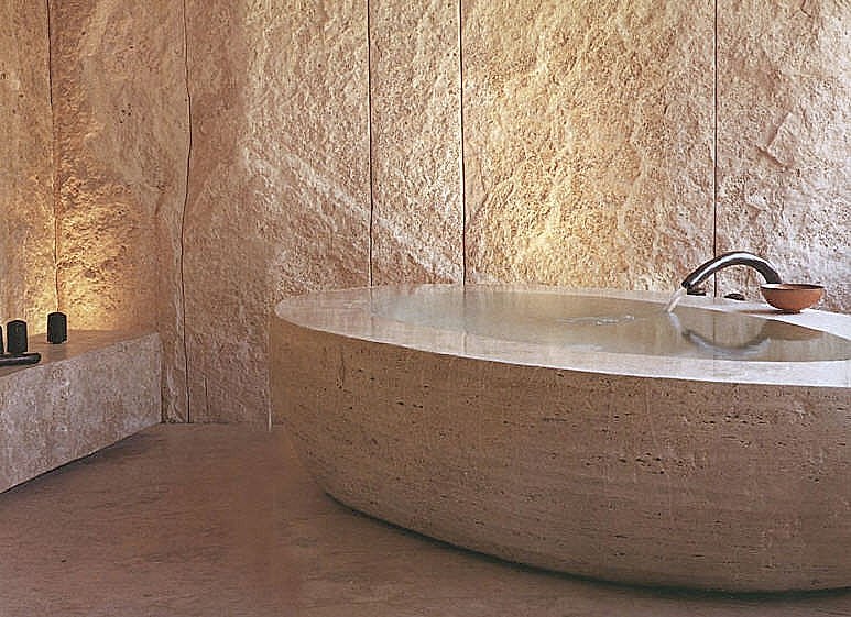 Bañera Mármol Travertino 02 — Travertino