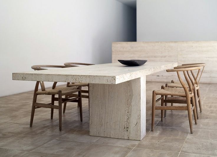 Mesa Mármol Travertino 02 — Travertino