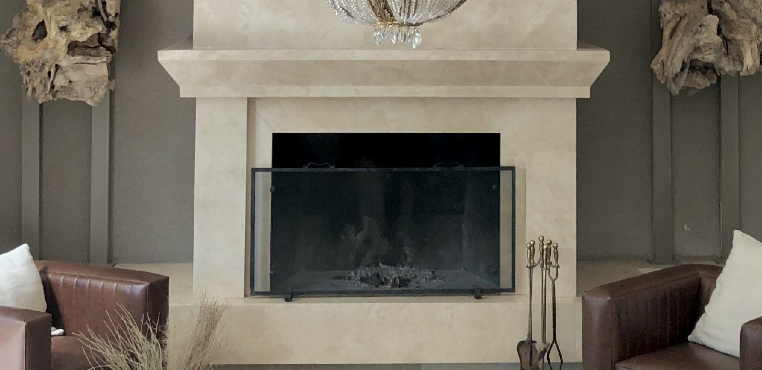 Chimenea Travertino — Travertino