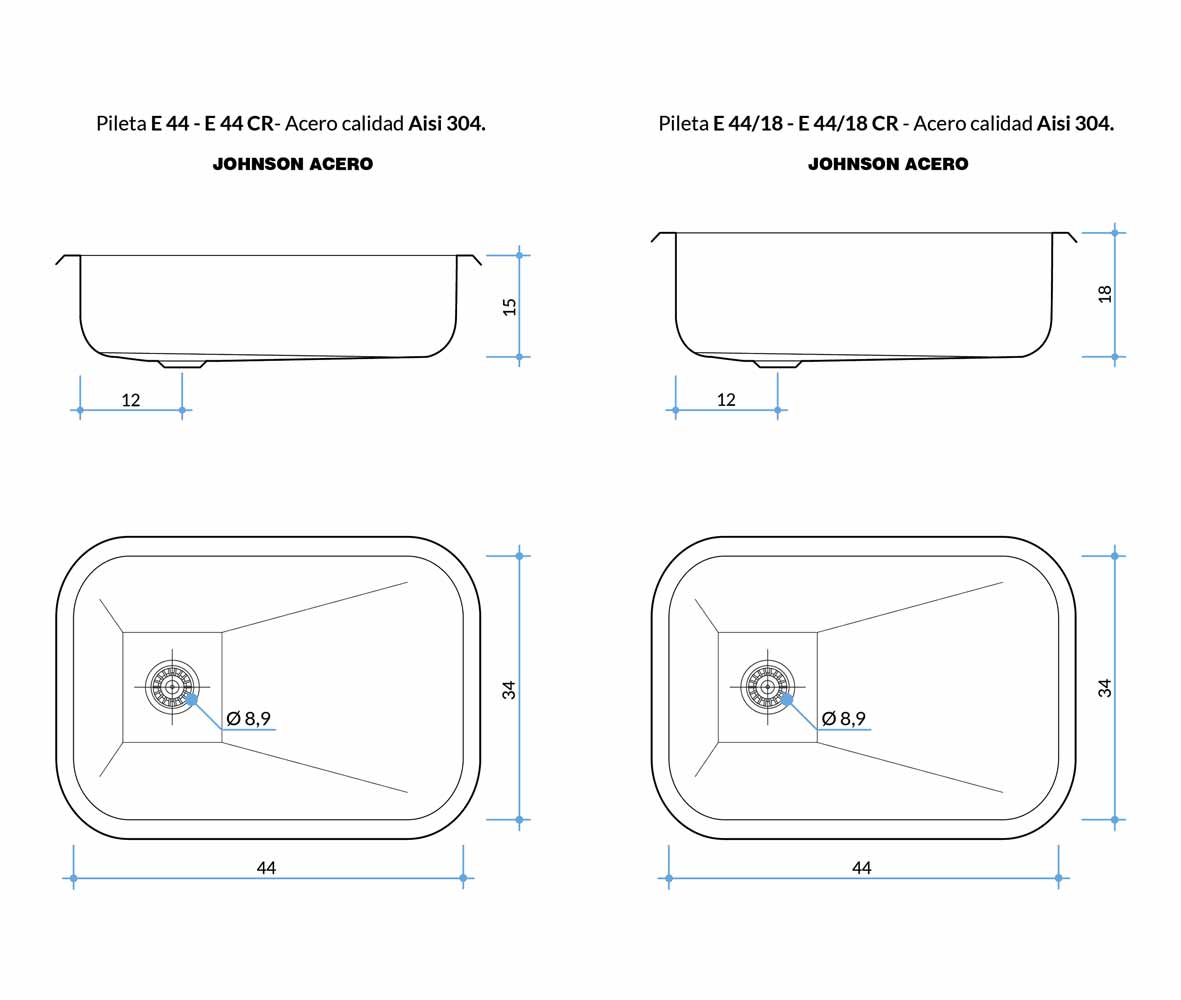 Modelo E44 — Johnson Acero