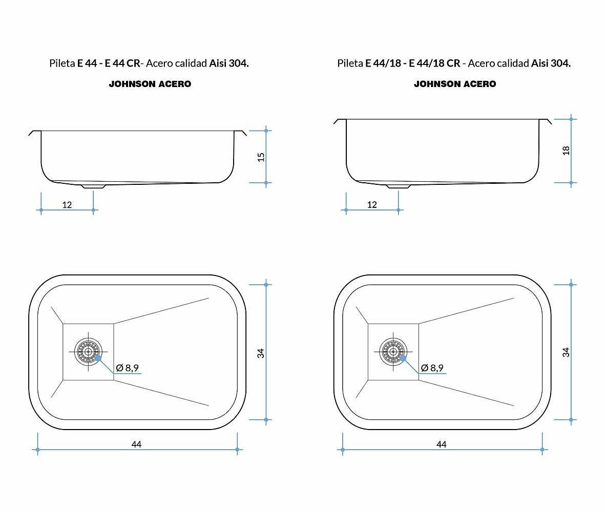 Modelo E44 — Johnson Acero