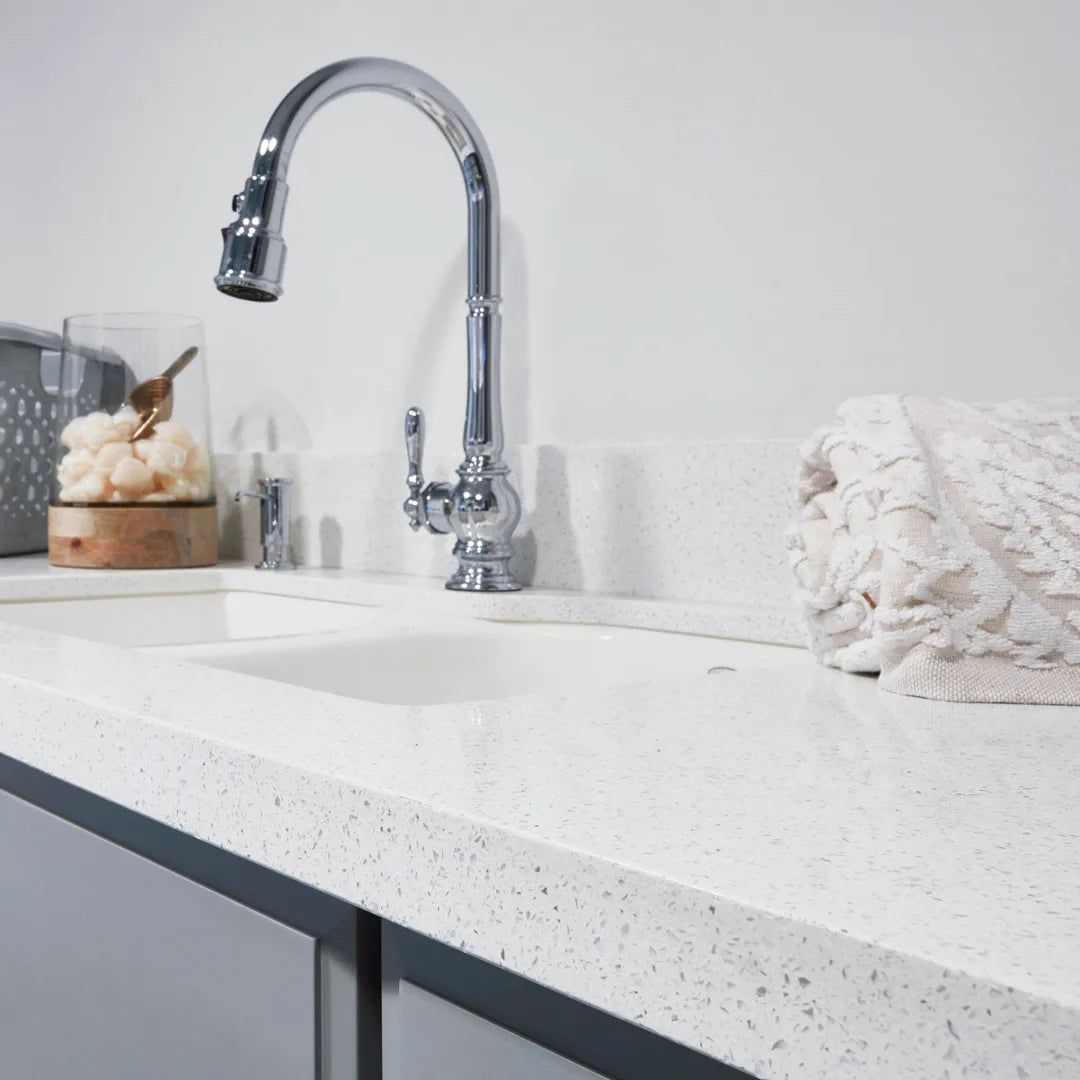 Purastone – Blanco Glitter — placa entera