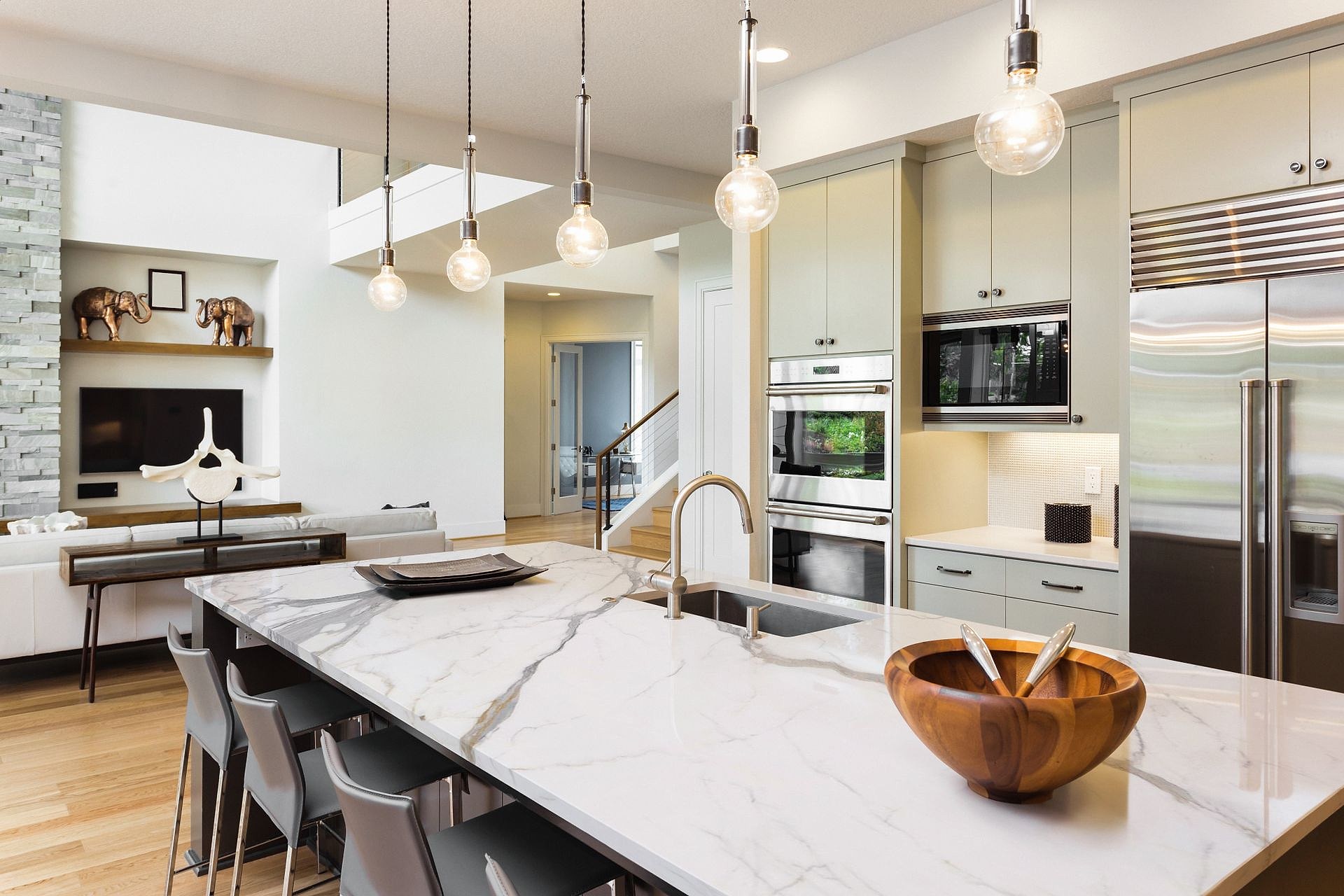 Purastone prima – Calacatta Borghini — el material en un ambiente