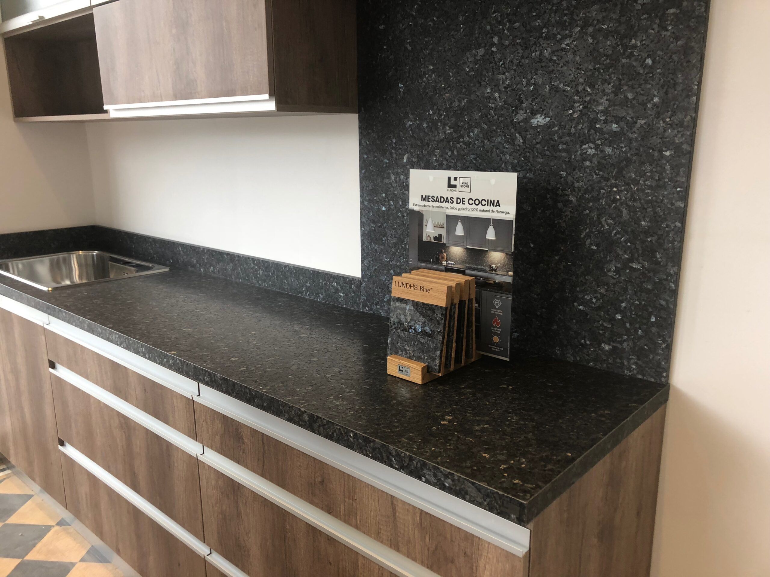 Granito – Lundhs Blue — detalle de la veta