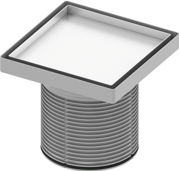 TECE Rejilla Acero Inoxidable 150 X 150, Incl. Canaleta Alicatable — piedra natural