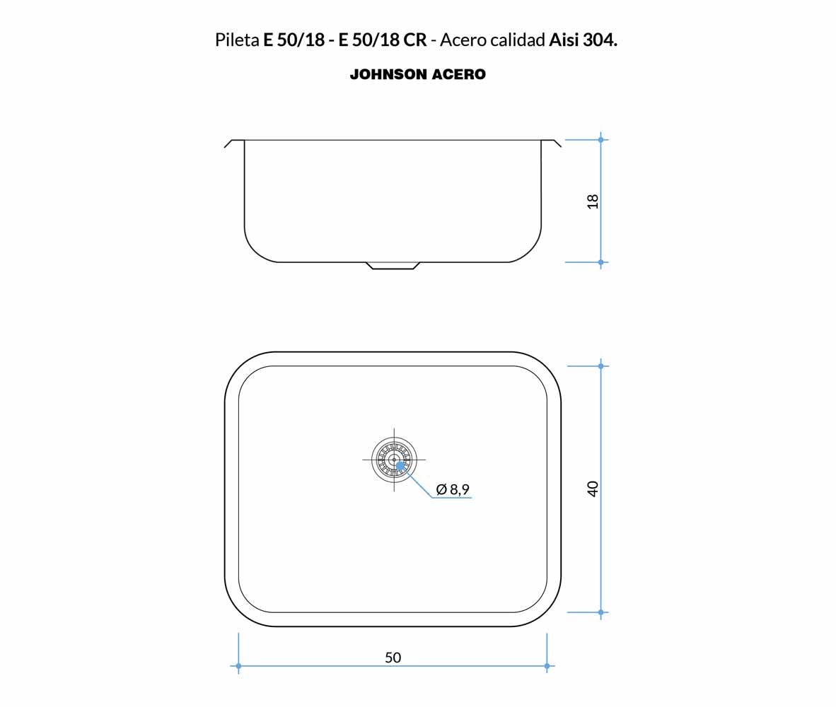 Modelo E50 — Johnson Acero