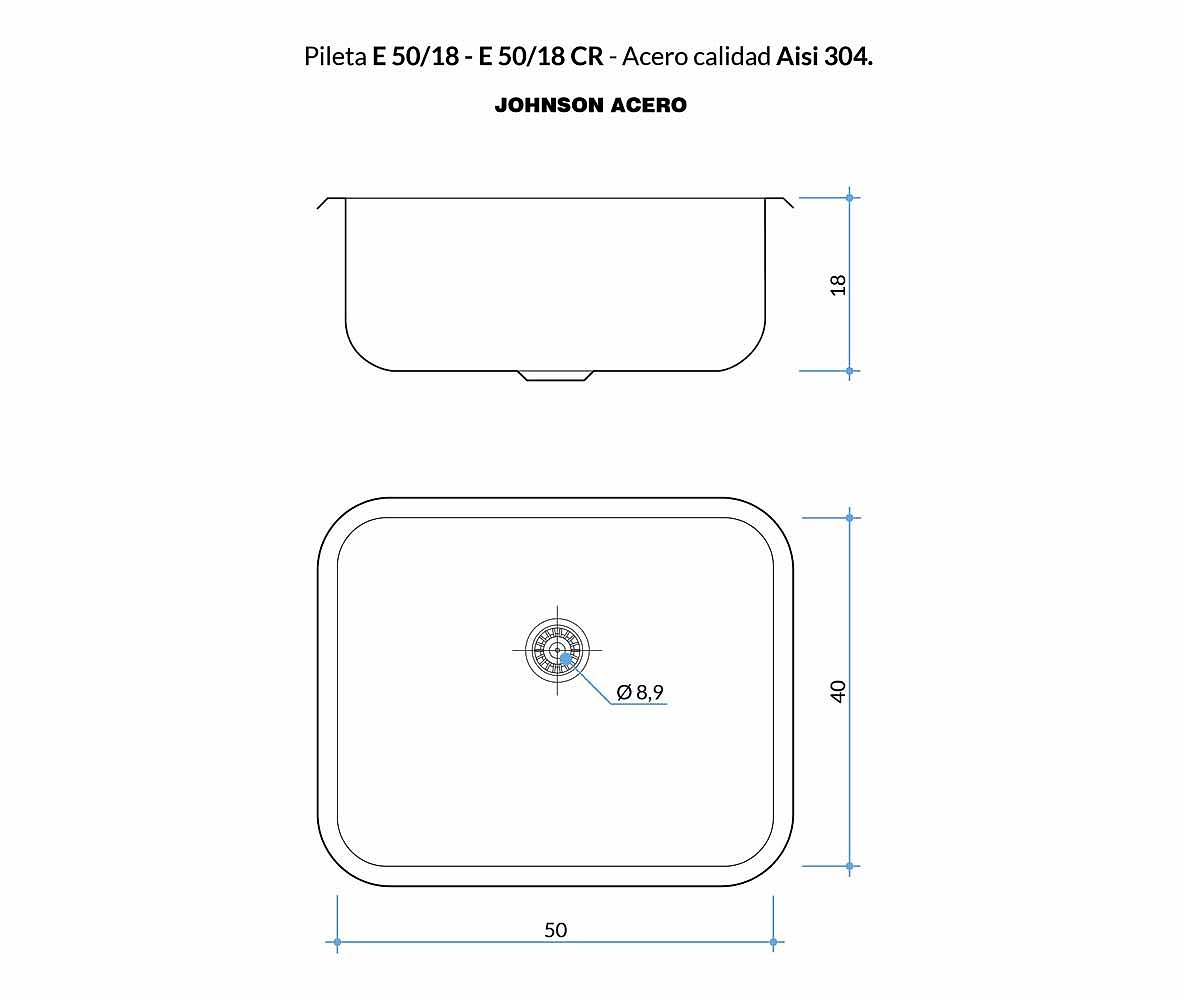 Modelo E50 — Johnson Acero