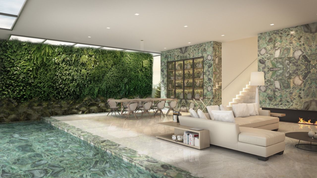 Granito – Verde Oliva — el material en un ambiente