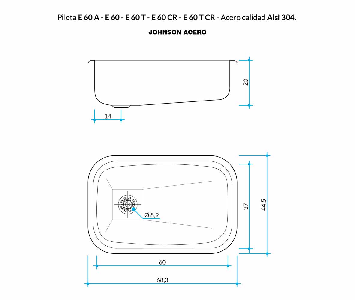 Modelo E60 — Johnson Acero