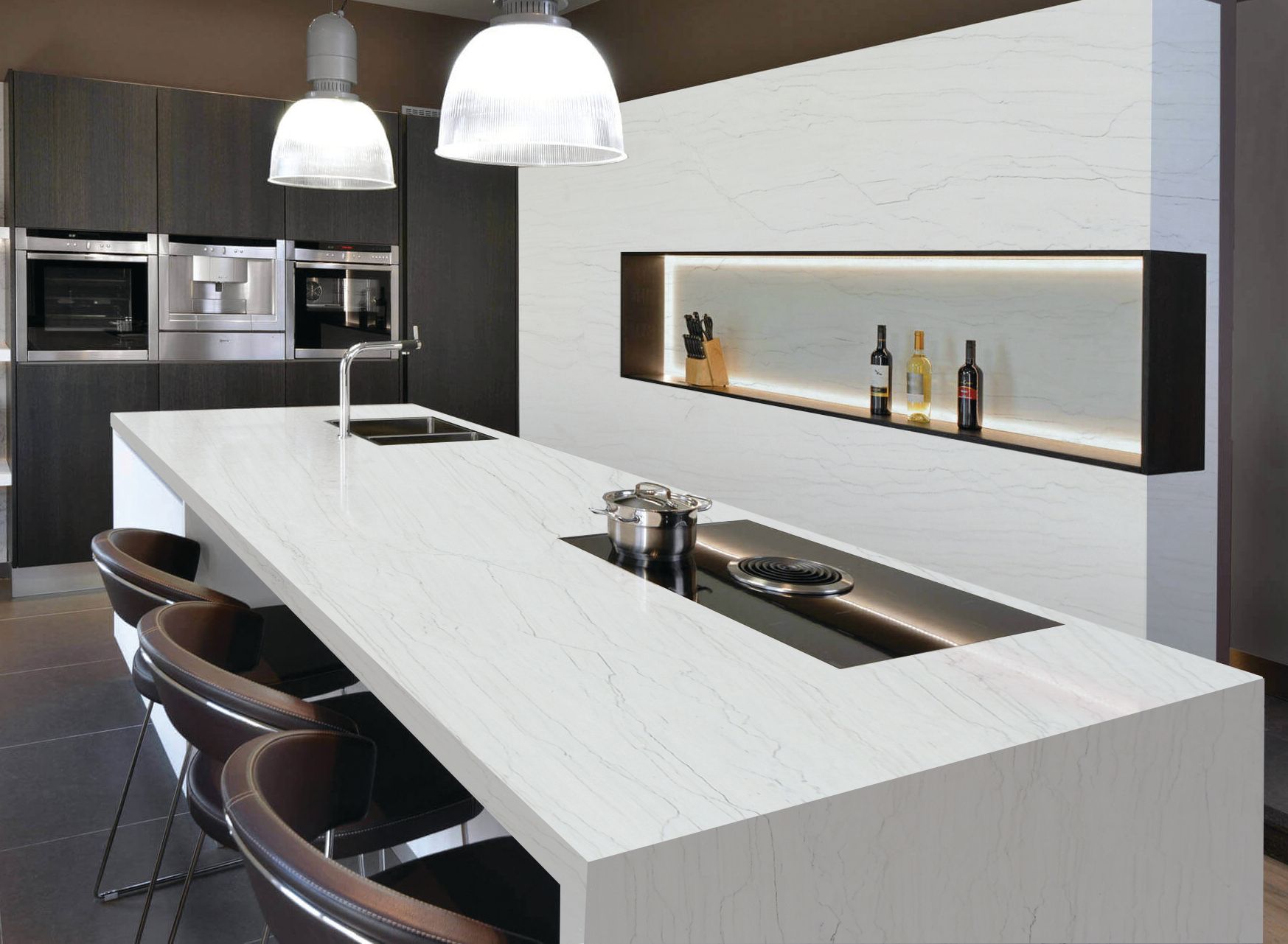 Cuarcita – Mont Blanc — el material en un ambiente