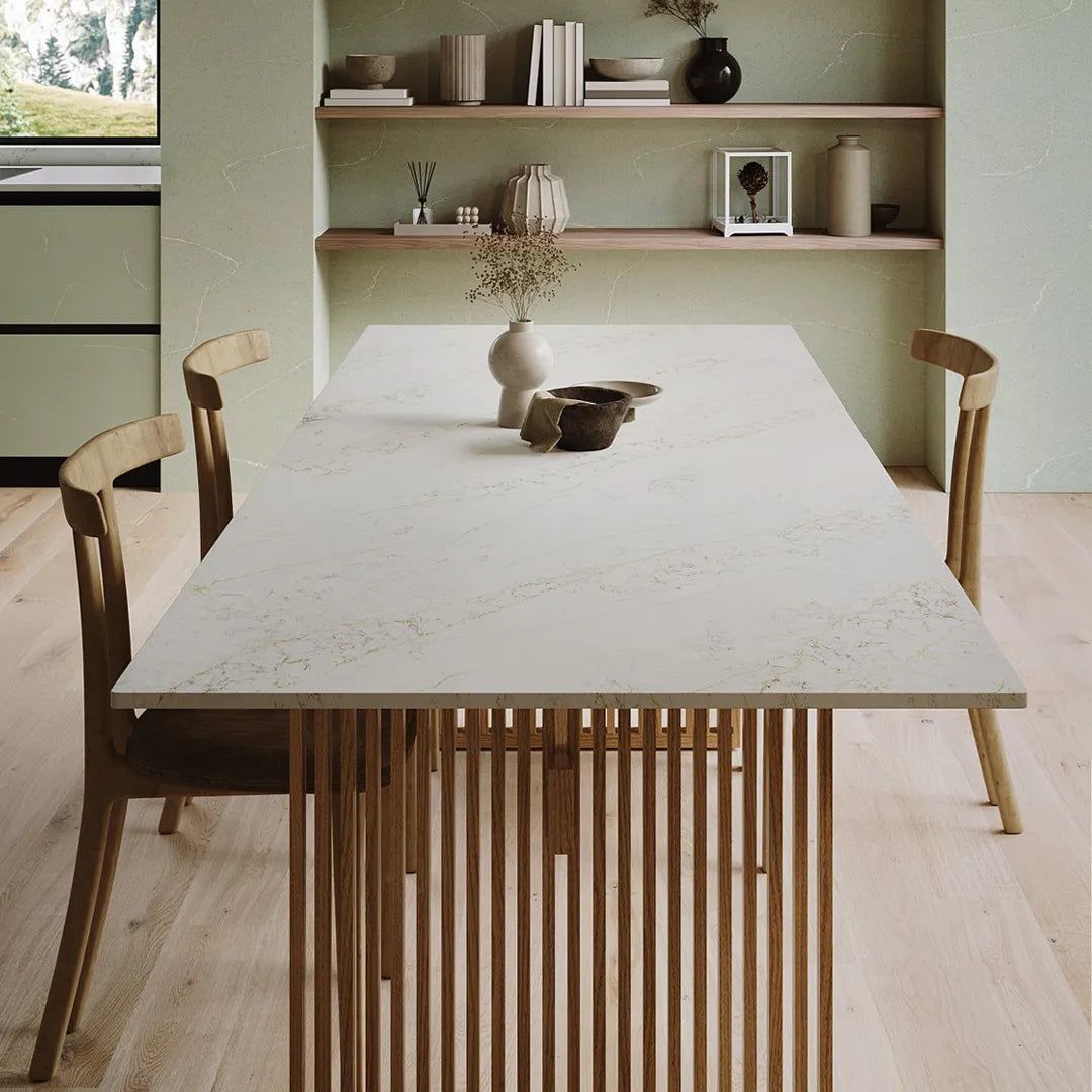 Purastone – Bianco Luxe — el material en un ambiente