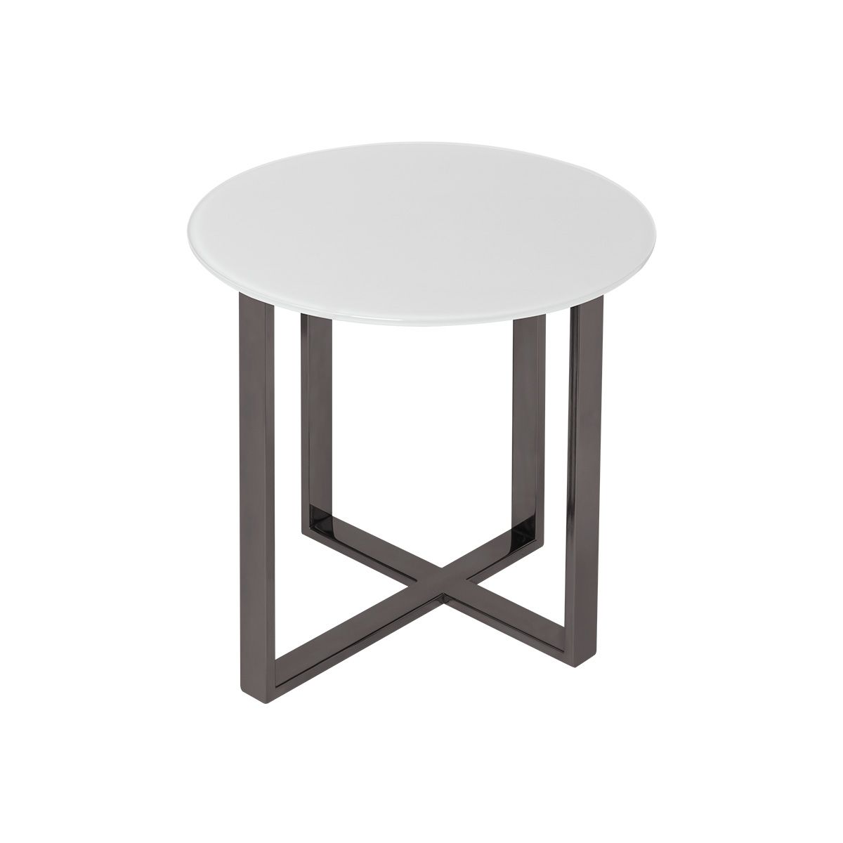 Mesa de apoyo Léo / 50 tapa de vidrio de color
