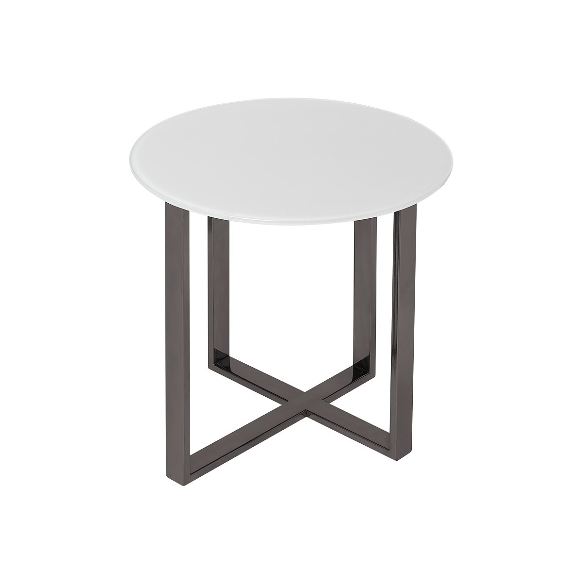 Mesa de apoyo Léo / 50 tapa de vidrio de color