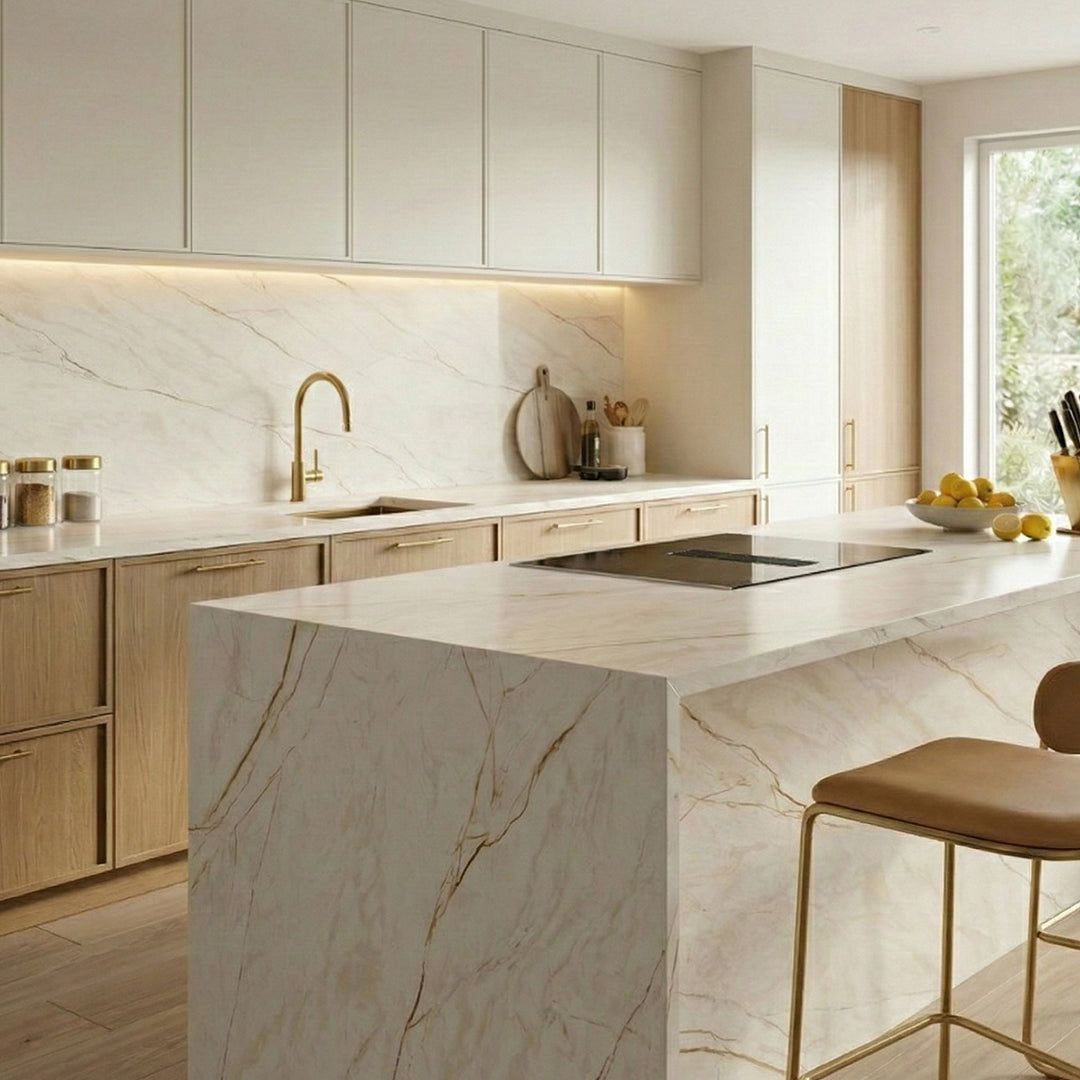 Purastone prima – Vena Oro — el material en un ambiente