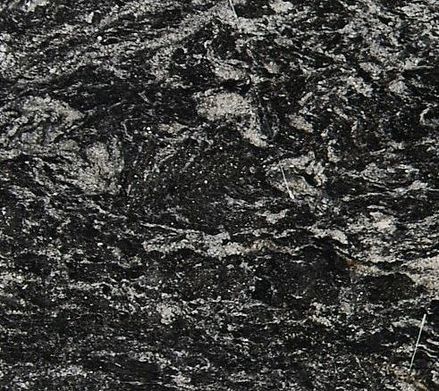 Granito – Negro Boreal — detalle de la veta