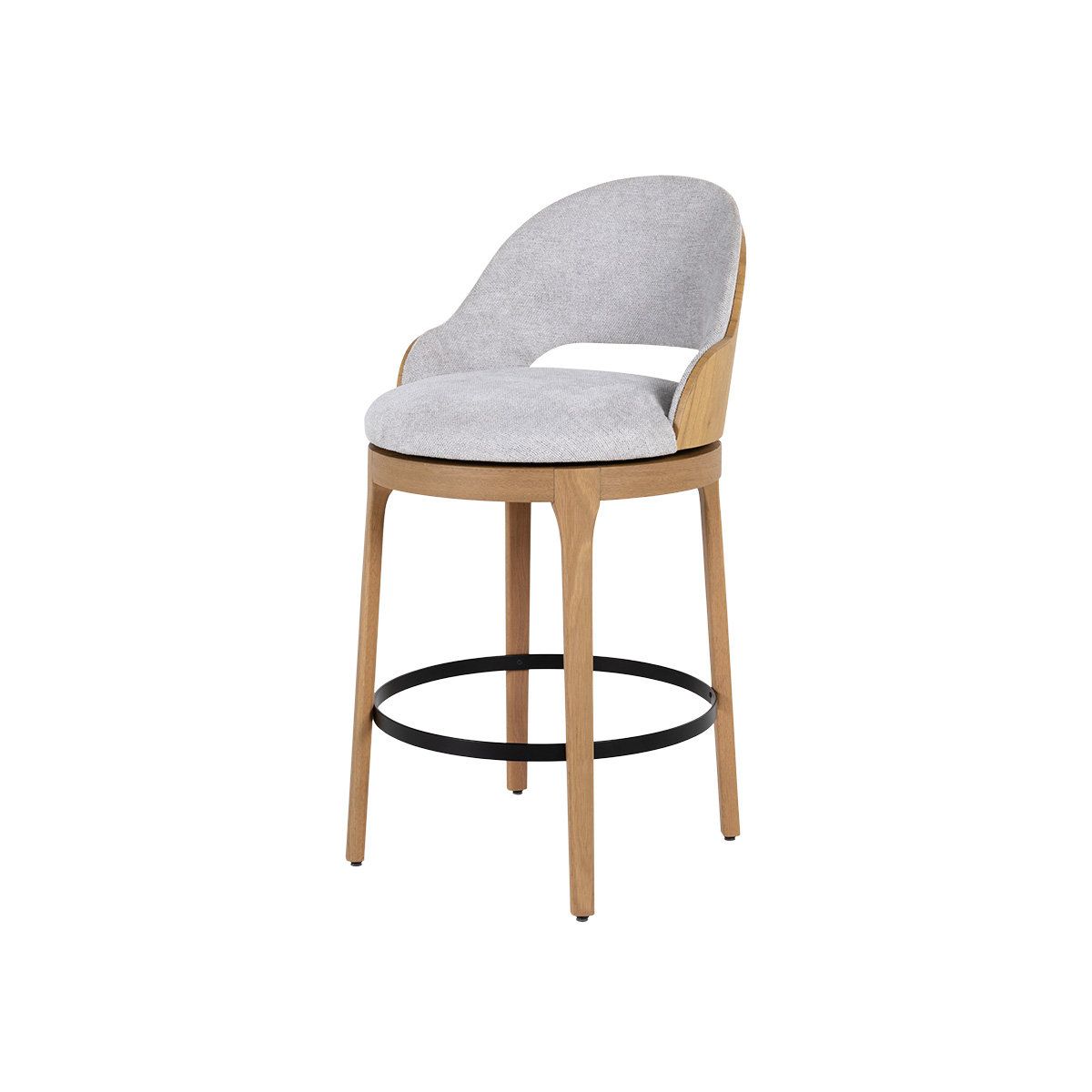 Banqueta Yves giratoria baja respaldo Madeira — foto 4