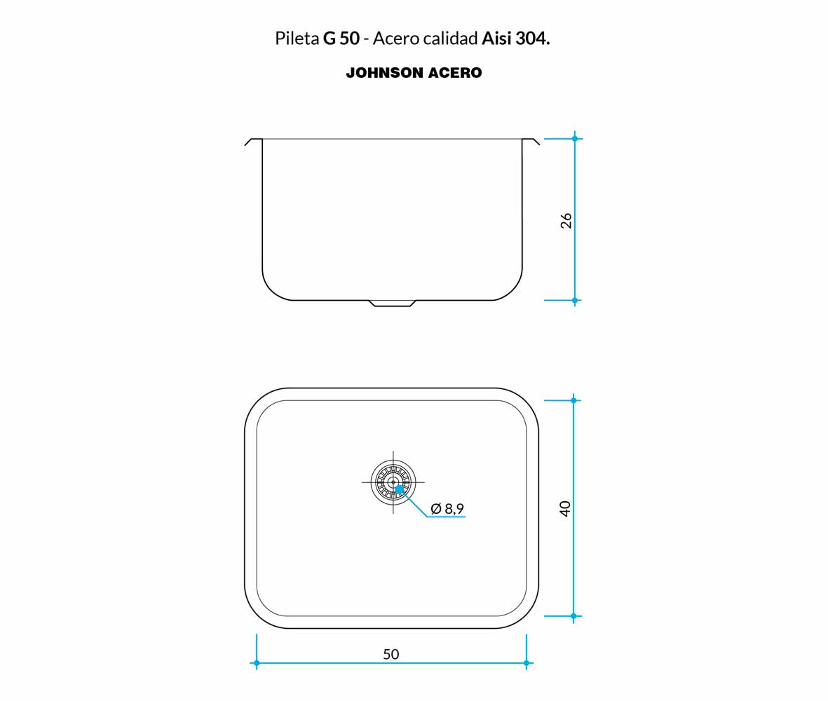 Modelo G50 — Johnson Acero