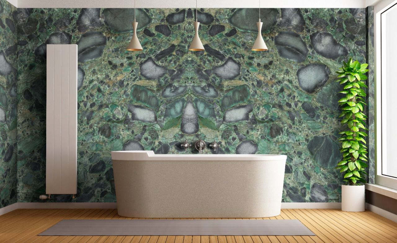 Granito – Verde Oliva — el material en un ambiente