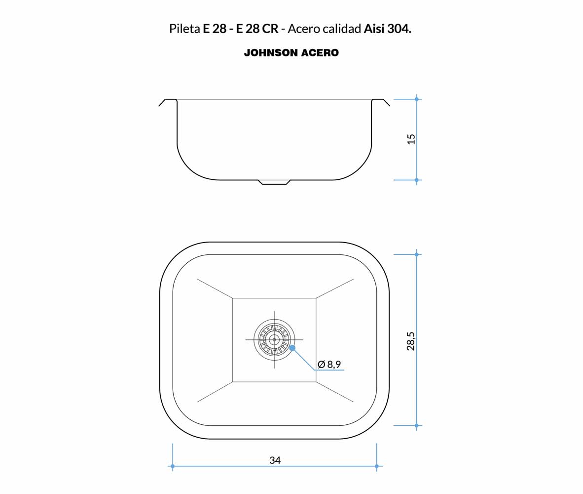 Modelo E28 — Johnson Acero