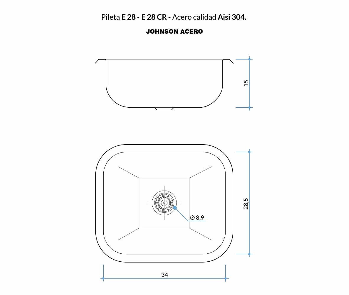 Modelo E28 — Johnson Acero
