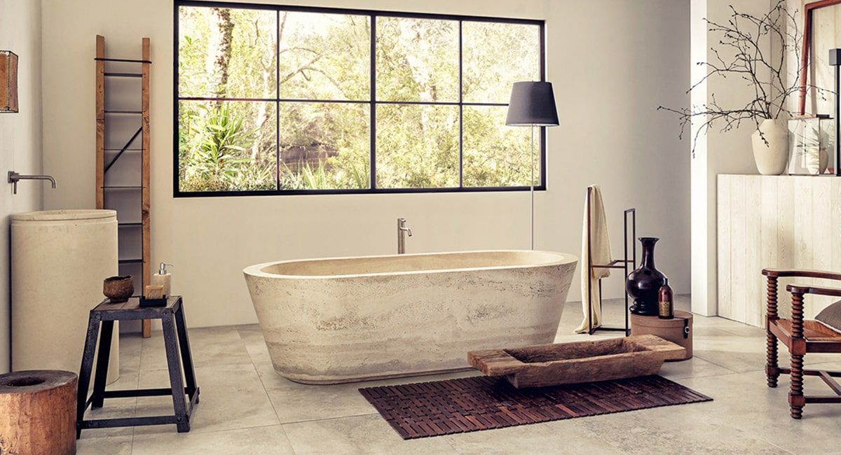Bañera Mármol Travertino 01 — Travertino