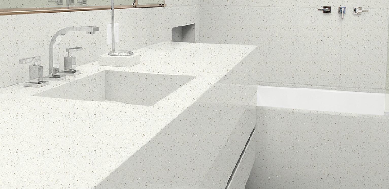 Purastone – Blanco Glitter — Mármol