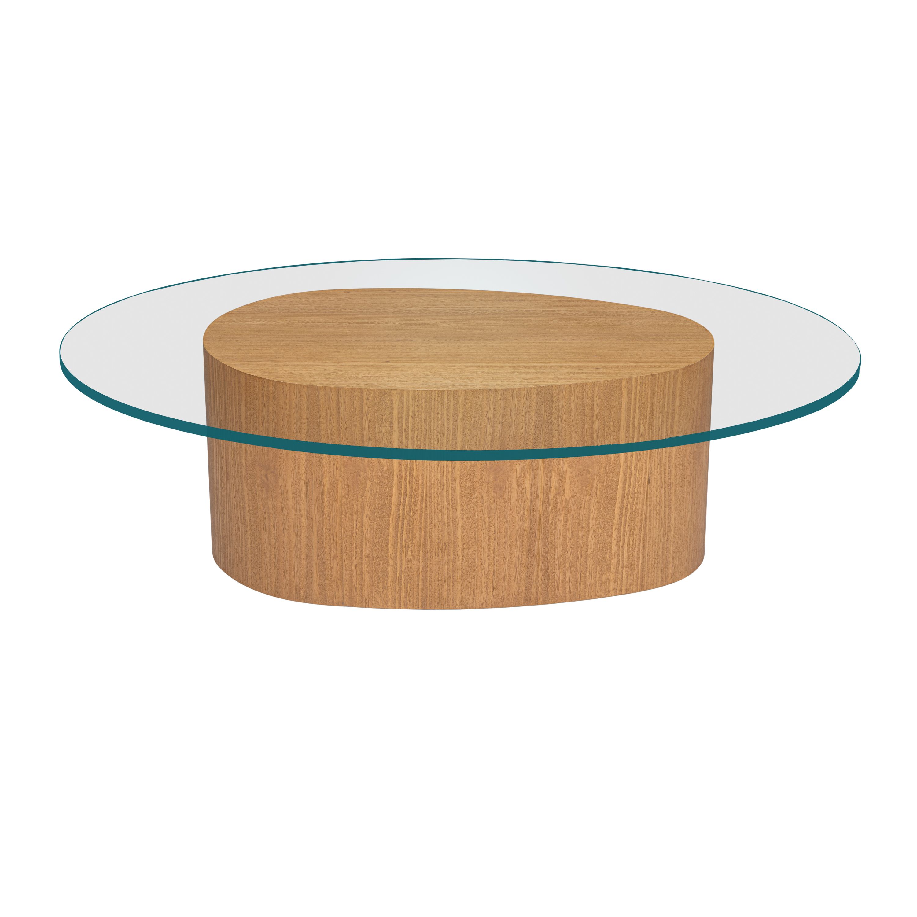 Mesa de centro oval Cristallo